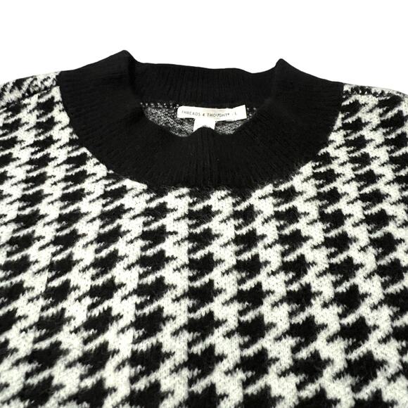 Threads 4 Thought LARGE Elexia Houndstooth Sweater - Pullover Crewneck Fluffy - Picture 9 of 12